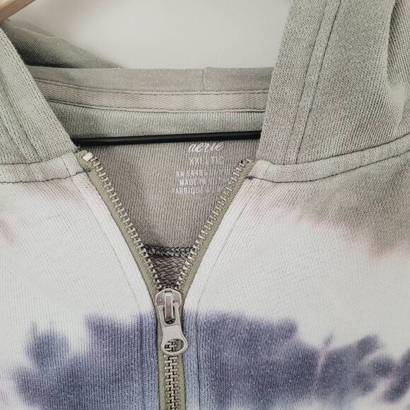 Aerie Cropped Quarter Zip Tie Dye Hoodie Size XXL - Picture 3 of 5